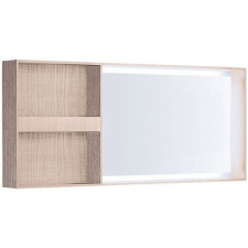 Geberit Citterio illuminated mirror, lateral storage shelf: B=133.4cm, H=58.4cm