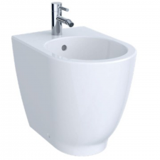 Geberit Acanto floor-standing bidet, back-to-wall, shrouded: T=51cm, Overflow=visible, white