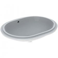 Geberit VariForm under-countertop washbasin, elliptic: B1=55cm, T=46cm, Overflow=visible, white