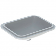 Geberit VariForm under-countertop washbasin, rectangular: B1=45cm, Tap hole=without, Overflow=without, white