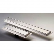 Gio 860x65mm solid grate shower channel stainless steel