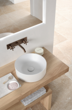GSI Kube X Washbasin Diam.40 H13 Countertop Matt White