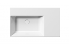 GSI Kube X Washbasin 80X47 Right Plane Single Tap Glossy White