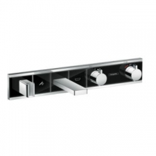 Hansgrohe - RainSelect Finish Set For Concealed Inst For 2 Functions Bath Tub Black/Chrome