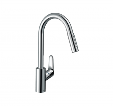 Hansgrohe Decor Single lever kitchen mixer 240, 7 l/min, pull-out spray, 2jet