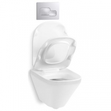 Kohler   Modern Toilet Wall-Hung with Thin Quiet-Close Seat White