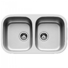 Double Bowl Undermount Sink, 90 waste fitting x 2