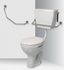 Lecico Paraplegic Box LL Pan Cistern Mech Rails No Seat