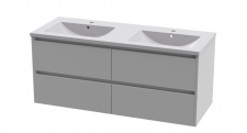 Lecico Ampio1200mm Wall Hung Unit High Gloss White+ Basin 4 Drawer