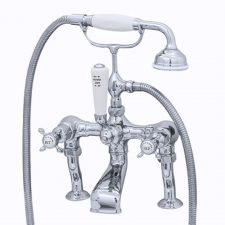 Perrin & Rowe  Deck Mounted Bath Mixer - Crosshead Handles