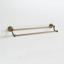 Rossco Double Towel Bar - Antique Brass