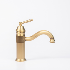 Waterflow Short Pillar Mixer - Brass