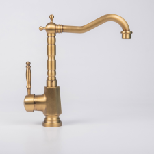 Rossco Kitchen Pillar Mixer - Antique Brass