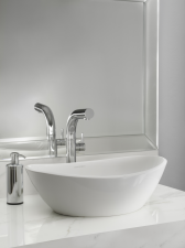 Amalfi 55, rimless countertop basin