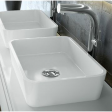 Edge countertop rimless basin