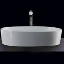 Ios countertop rimless basin - Matt White