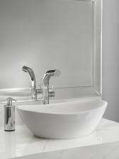 V&A Amalfi 55, rimless countertop basin Matt White