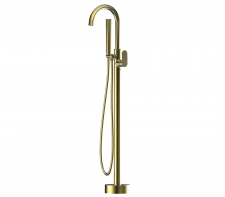 Satin Brass Round F/S Bath Mixer