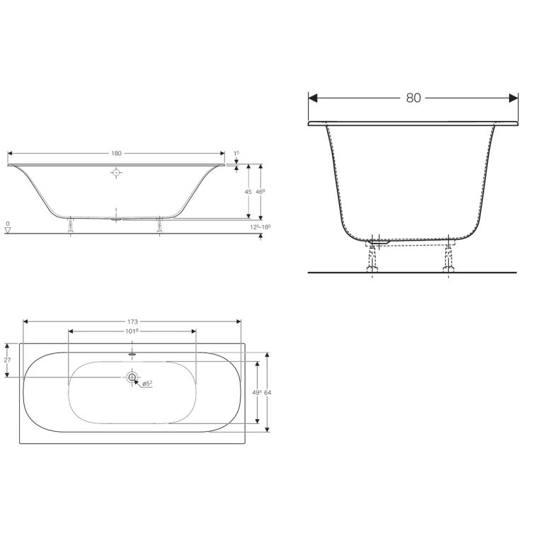 Geberit Rectangular Bathtub Soana Slim Rim Duo With Feet L 180cm B geberit-rectangular-bathtub-soana-slim-rim-duo-with-feet-l-180cm-b